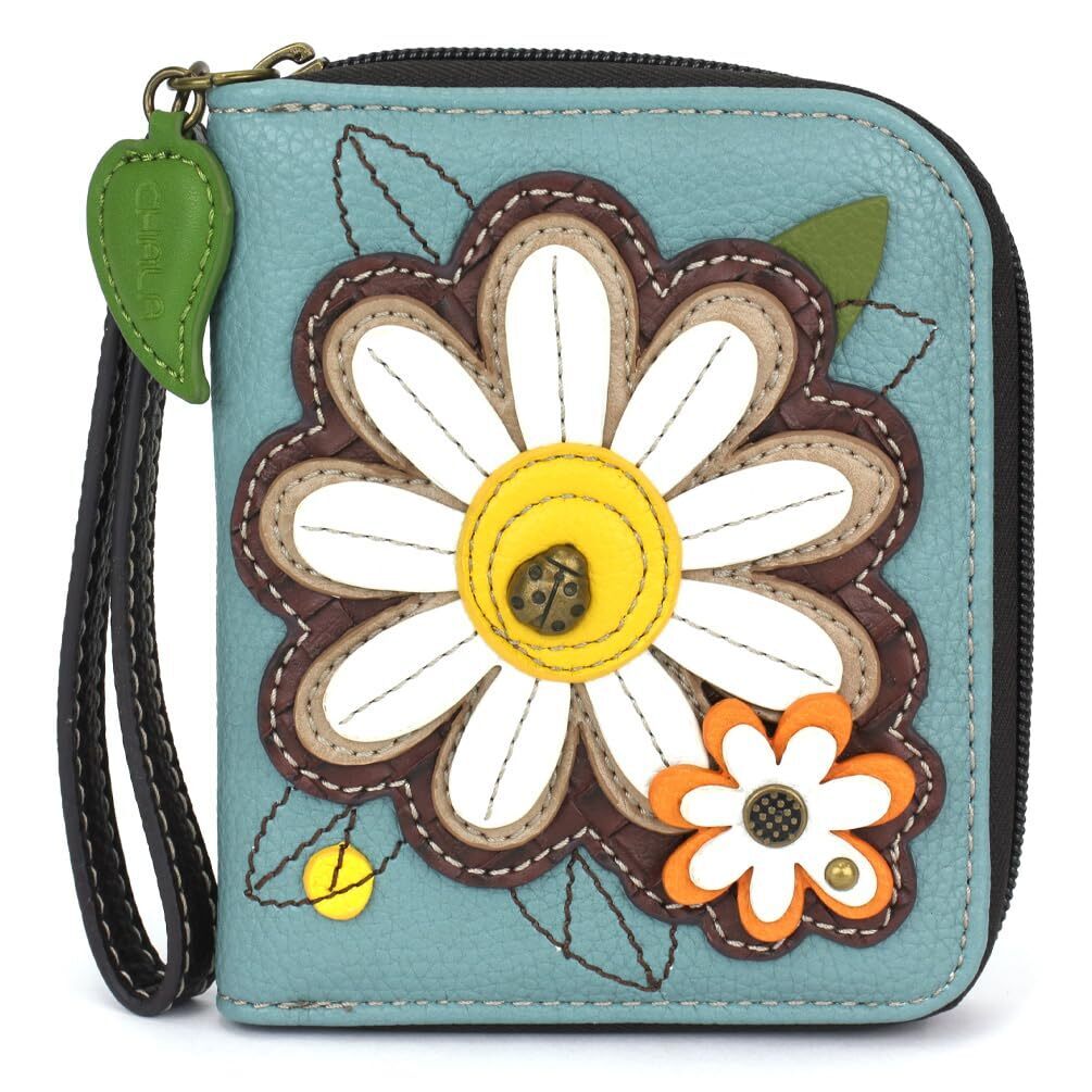 5734 Zip Around Wallet, Wristlet, 8 Credit Card Slots, Sturdy Pu Leather